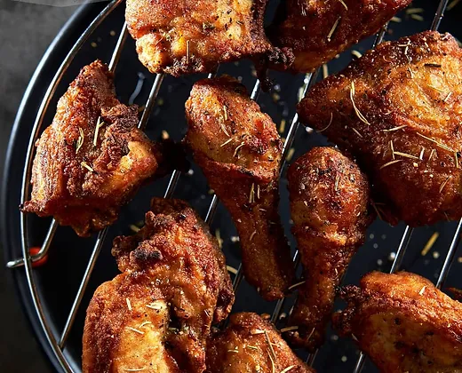 Close up image of a well done bbq chicken