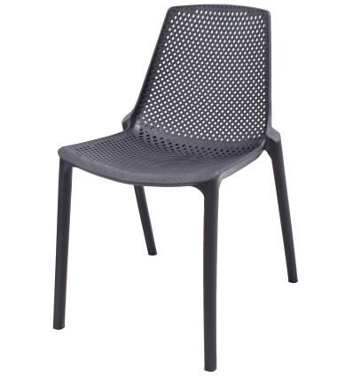 CAFE RESIN DINING CHAIR CHARCOAL